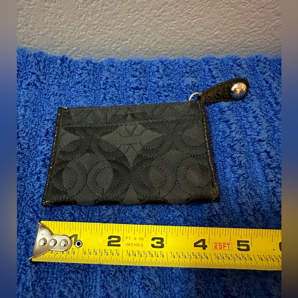 Coach signature cloth mini skinny wallet